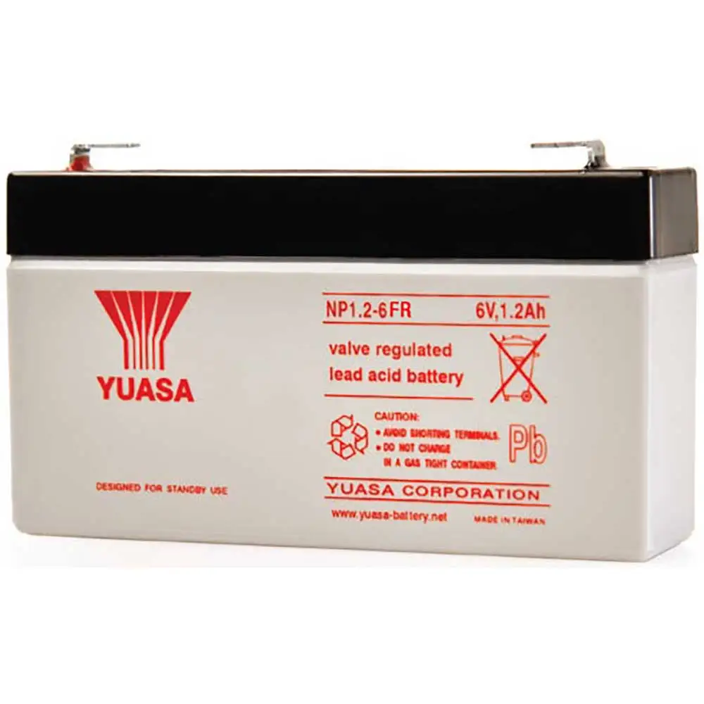 YUASA NP (VRLA) 6V 1.2Ah NP1.2-6 Yuasa FR VRLA Car Battery 175002