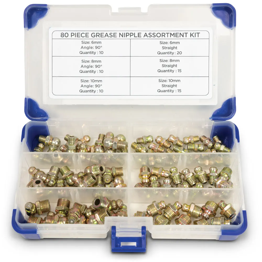 TTI 80 Piece Grease Nipple Set Assorted TTI80AGN