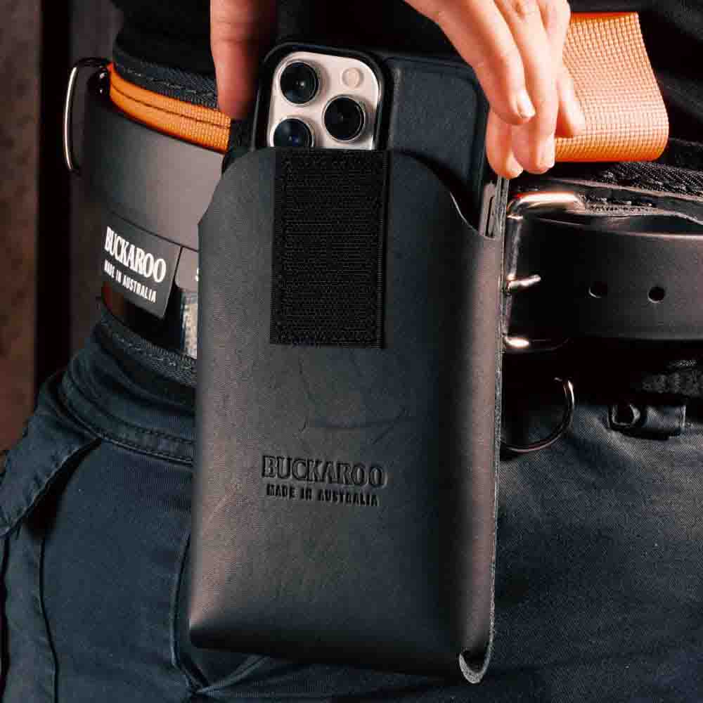 BUCKAROO Leather Phone Tool Holder Large HPP