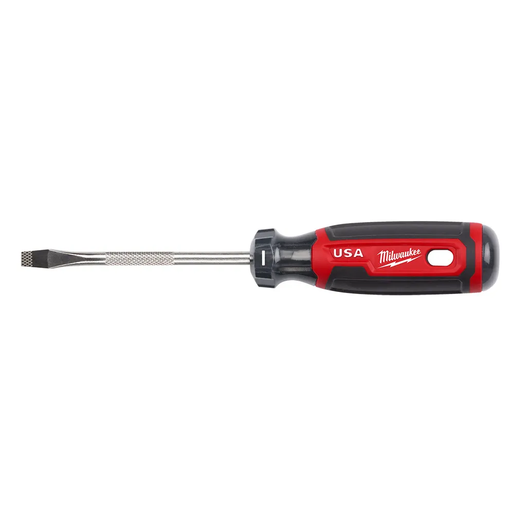 MILWAUKEE 6.5mm x 101mm USA Made Acetate Soft Grip Handle Slot Screwdriver MT206