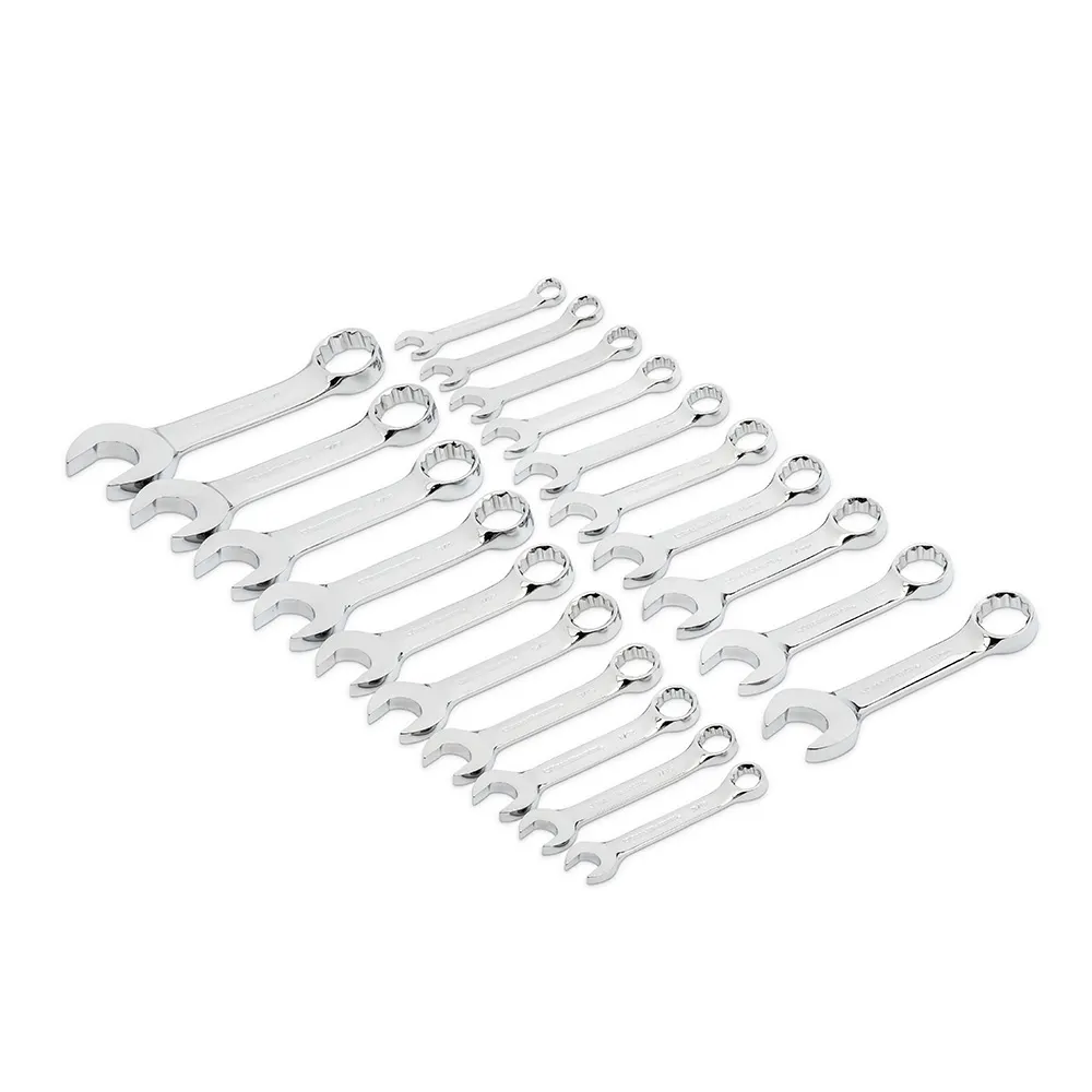 GEARWRENCH 20 Piece SAE/Metric Stubby Combination Wrench Set 81903