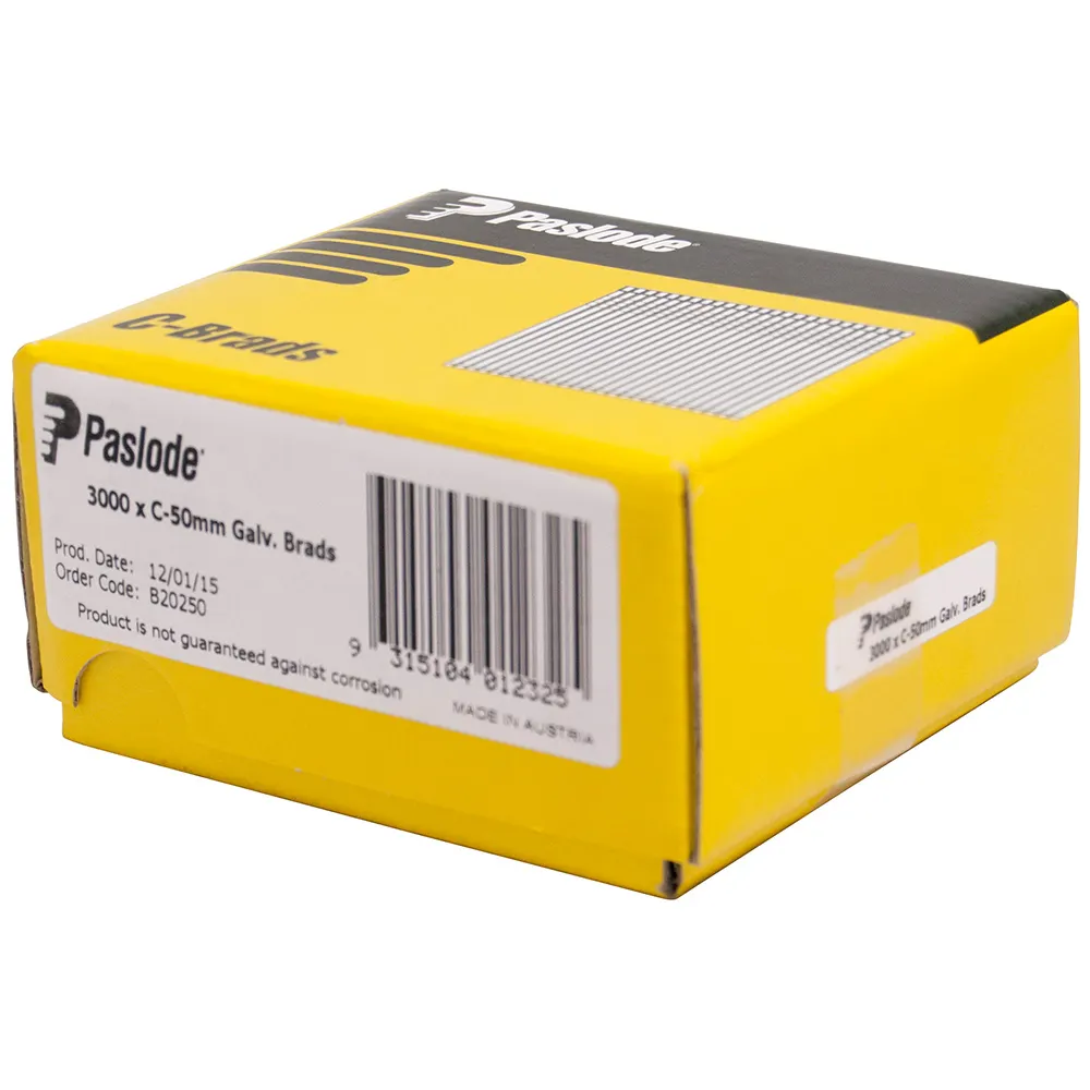 PASLODE 50mm C Series Brads 3000 Pack B20250