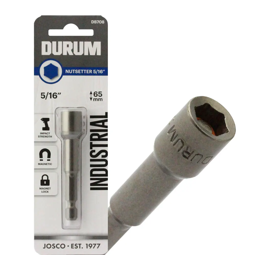 DURUM 5/16inch x 65mm Magnetic Power Nutsetter