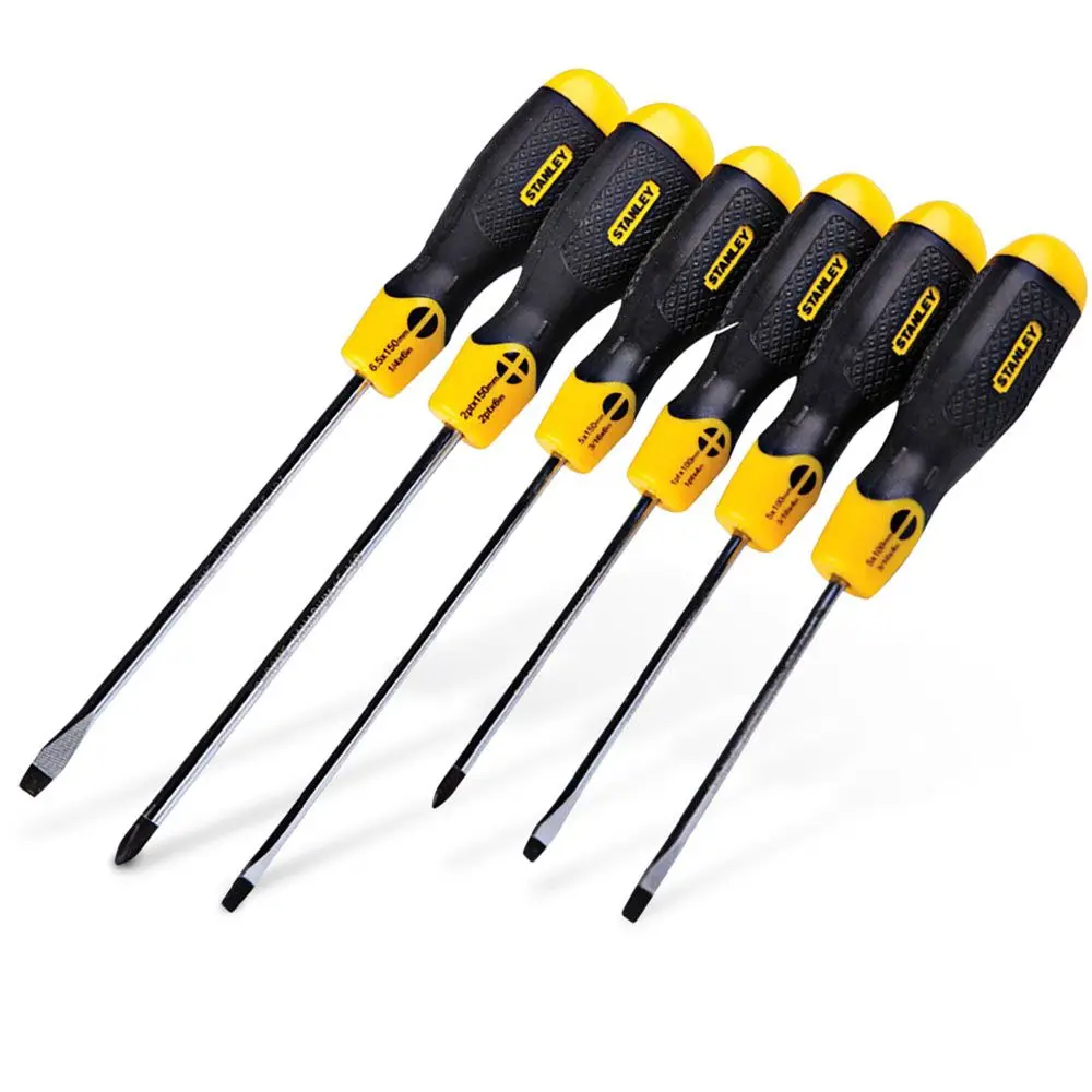 STANLEY 6 Piece Cushion Grip Screwdriver Set 65-242