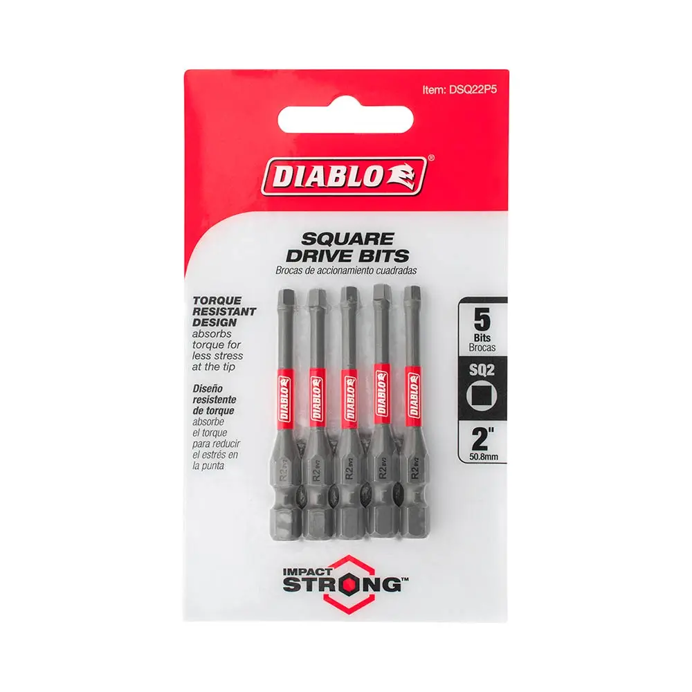 DIABLO SQ2 50mm Power Screwdriver Bit - 5 Piece 2608F02419