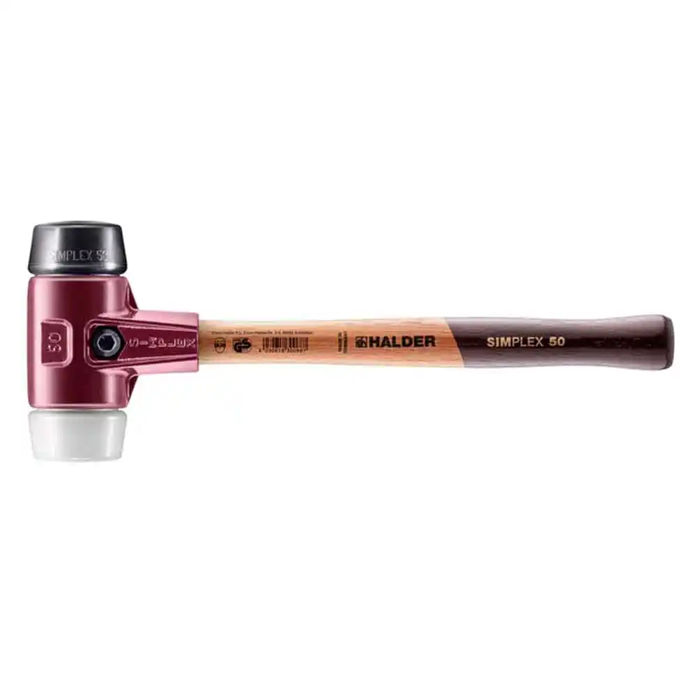 HALDER 50mm 1.1kg Rubber Mallet - Rubber/Superplastic Tips 3027.05