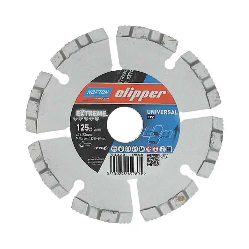 CLIPPER 125 x 22.23/7mm Segmented Diamond Blade for Brick Cutting 70184641691
