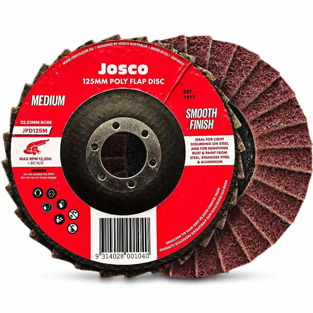 JOSCO 125mm Medium Red Surface-Conditioning Flap Disc