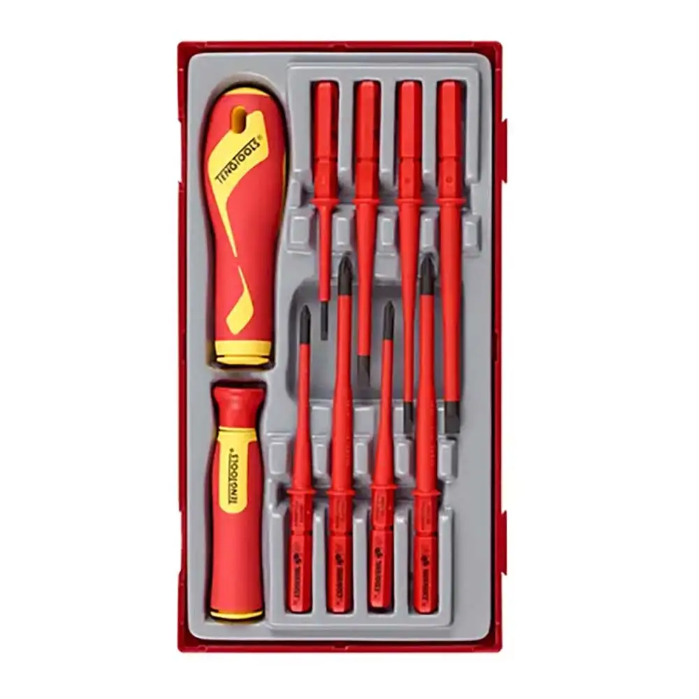 TENG TOOLS 1000 Volt Screwdriver Set - FL-PH-PZ - TC-Tray - 10 Piece TE-TTV710N