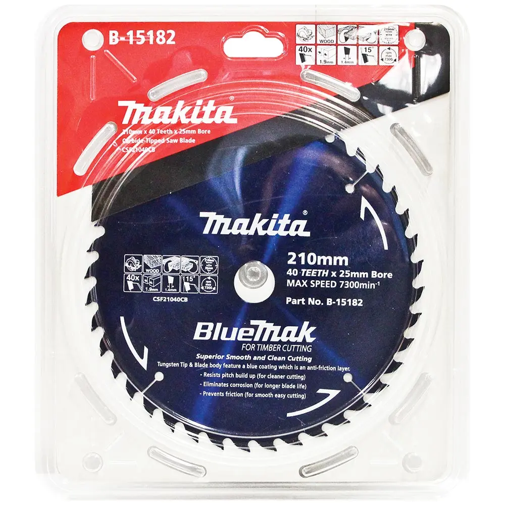 MAKITA 210mm 40T TCT Circular Saw Blade for Wood Cutting - BLUEMAK