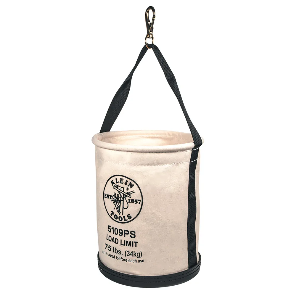 KLEIN Canvas Swivel Tool Bucket w/ Pocket 5109PS