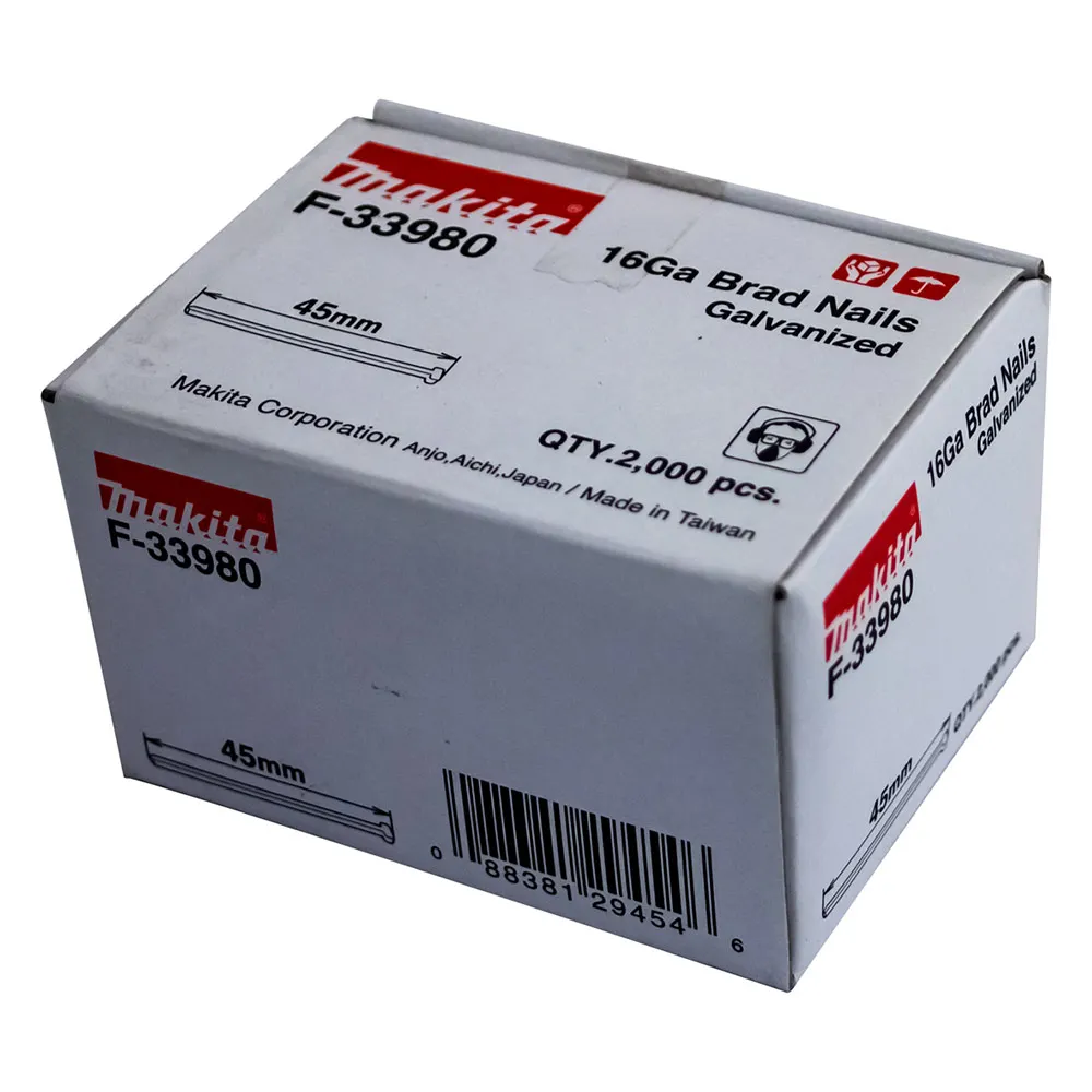 MAKITA 45 x 1.6mm EG 16GA C Nail Brad 2000Box F33980