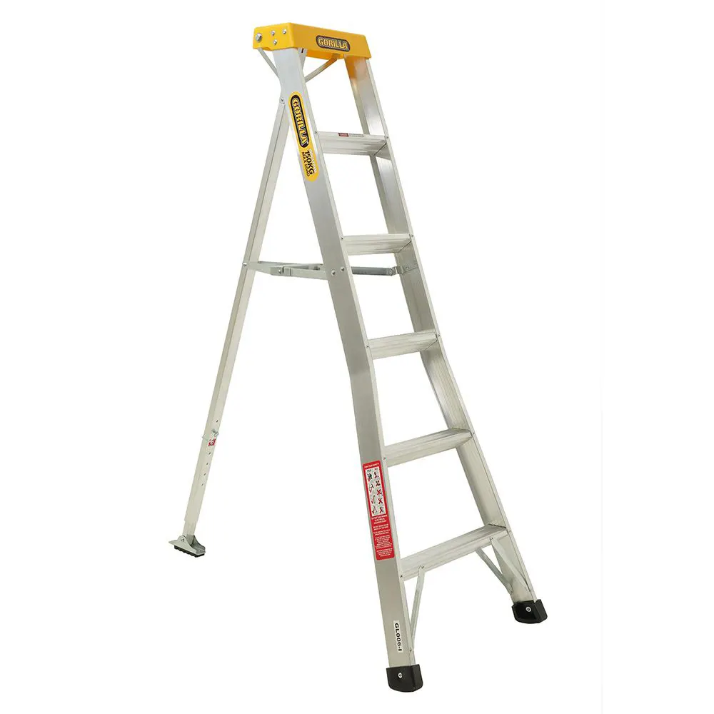GORILLA 1.8m 150kg Single-Sided Aluminium Industrial Step Ladder GL006-I