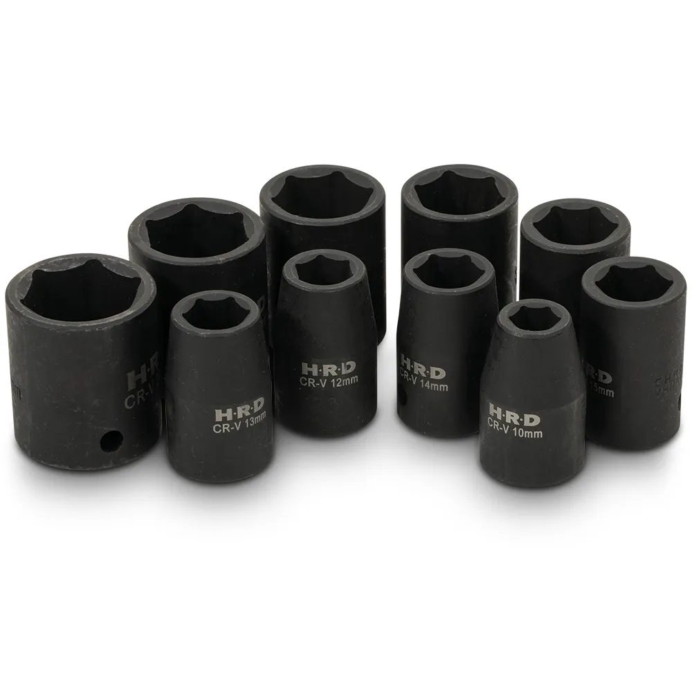 HRD 10pc 1/2inch Drive Impact Socket Set HRD1210MIS
