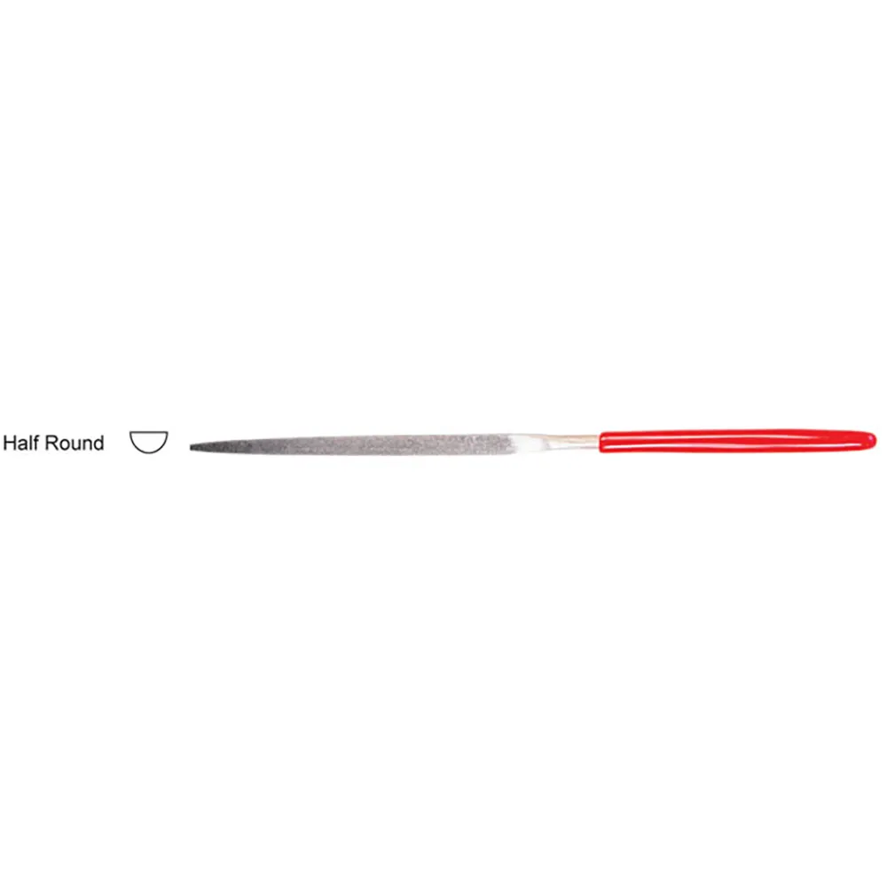 EZELAP 140mm Diamond Half Round Coarse Needle File 604C