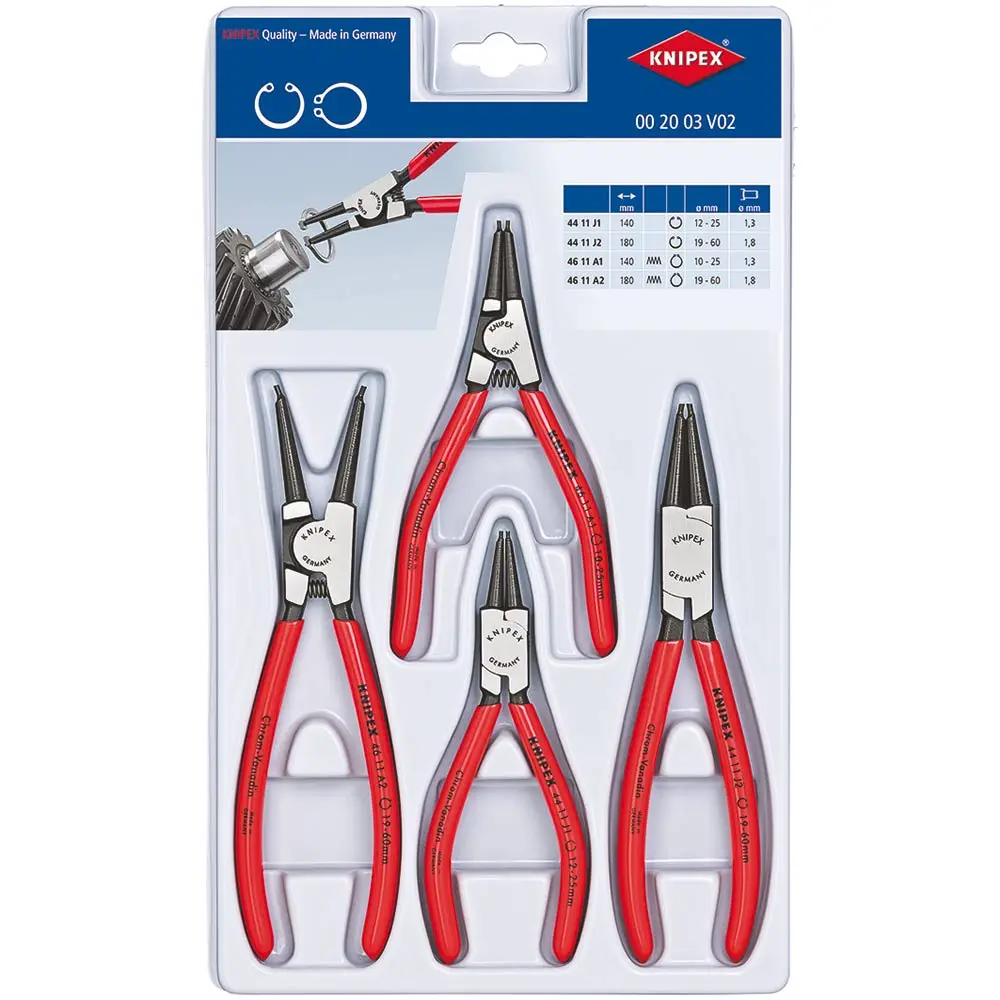KNIPEX Circlip Plier Set - 4 Piece 002003V02