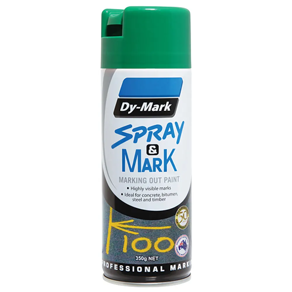 DYMARK 350G Aerosol Spray & Mark Green Paint 40013504