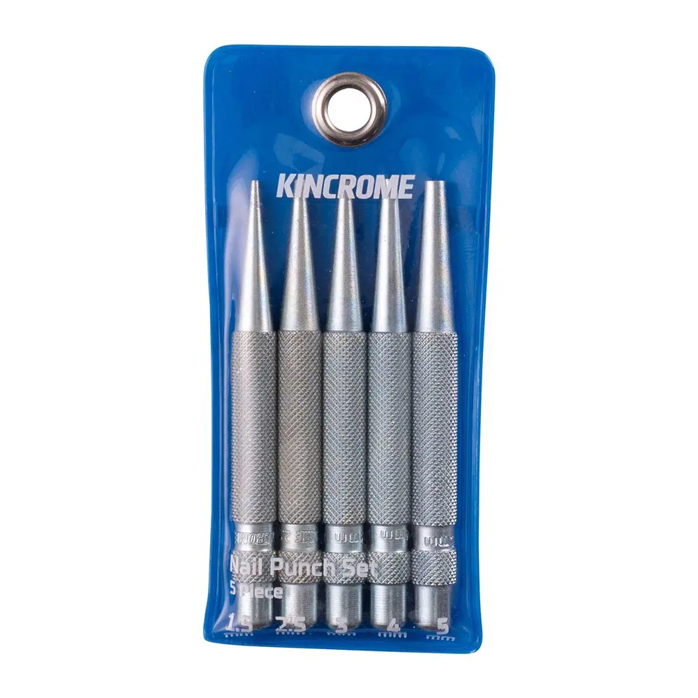 KINCROME 5 Piece 1.5-5mm Nail Punch Set K9479