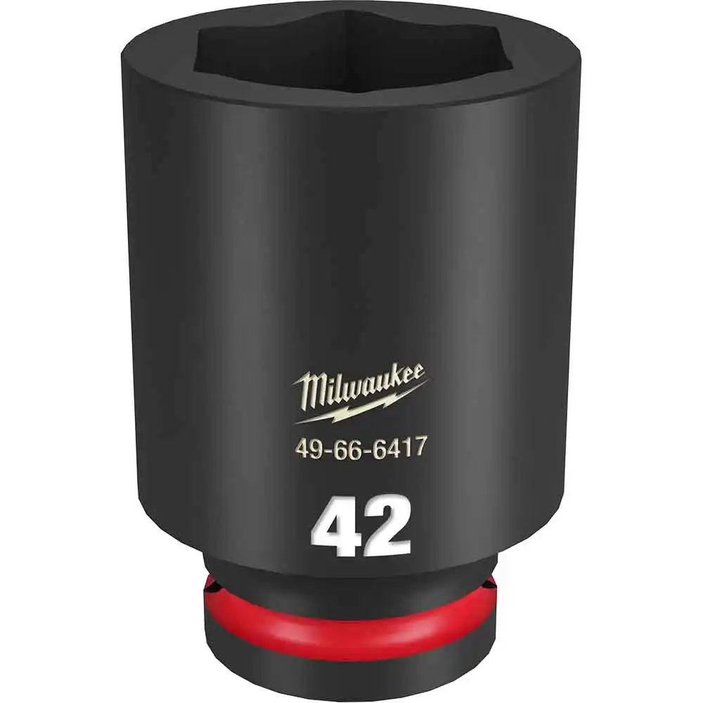 MILWAUKEE SHOCKWAVE 3/4inch Drive 42mm Deep 6 Point Impact Socket 49666417