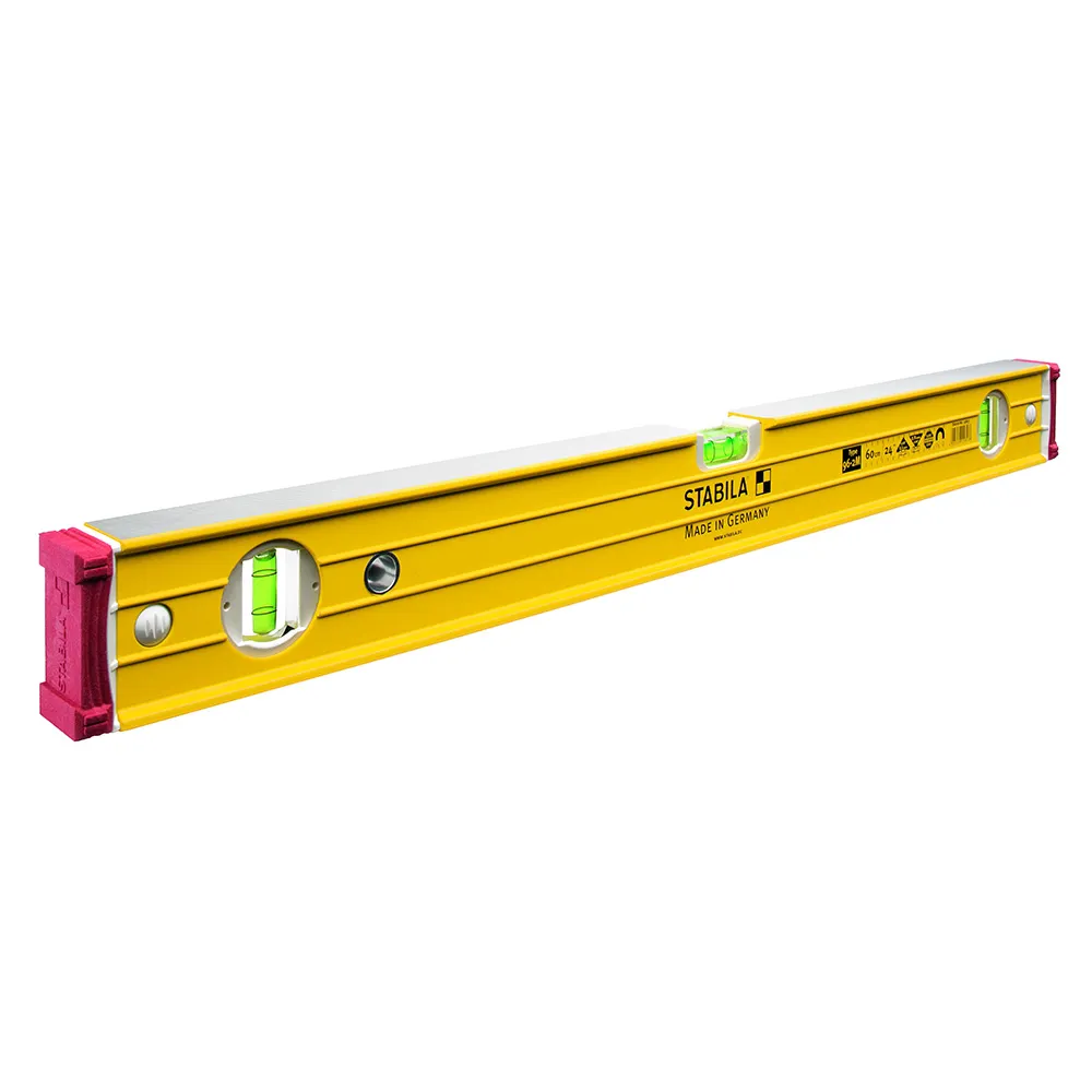 STABILA 600mm Level Box Frame RIB trade 3V Ribbed R/Earth Mag 96-2-M/60