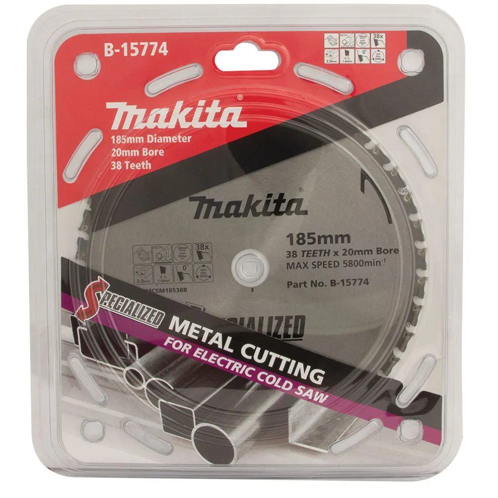 MAKITA 185mm 38T TCT Circular Saw Blade for Metal Cutting - SPECIALIZED