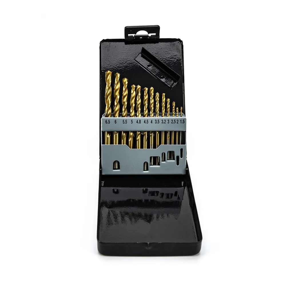 DETROIT 1.5-6.5mm HSSTIN Jobber Ti-Nite Drill Bit Set - 13 Piece DTIN13PC