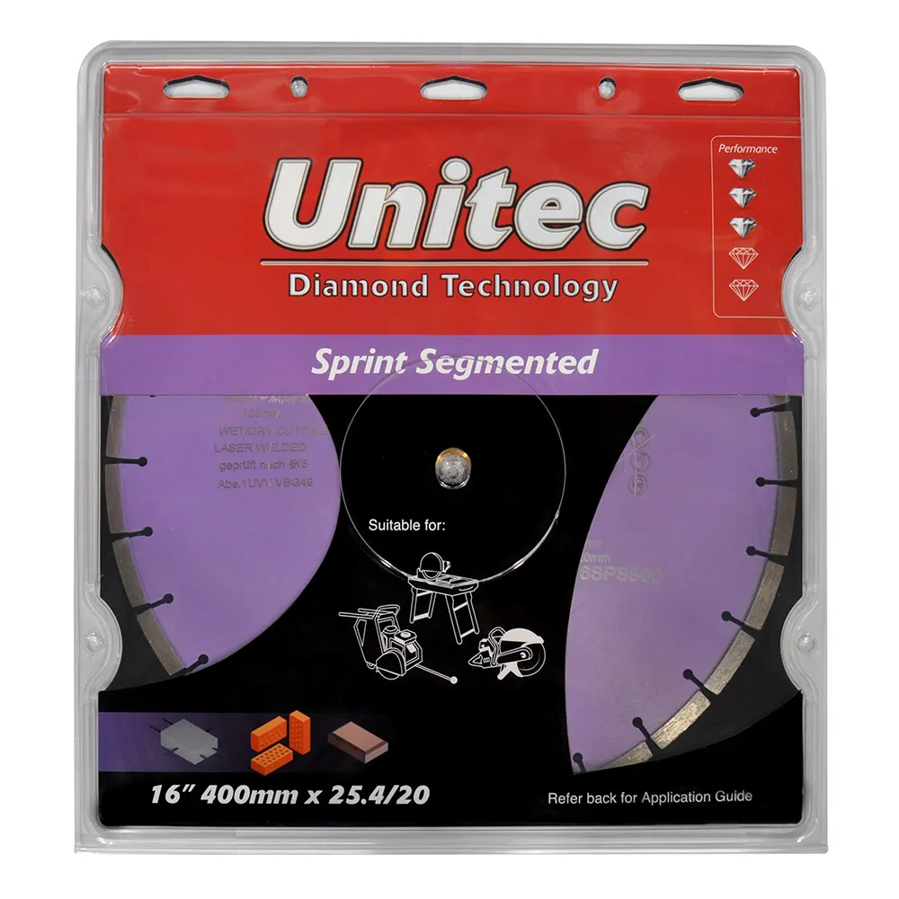 UNITEC 400mm Segmented Diamond Blade for General Purpose Cutting - SPRINT U-16SPS800