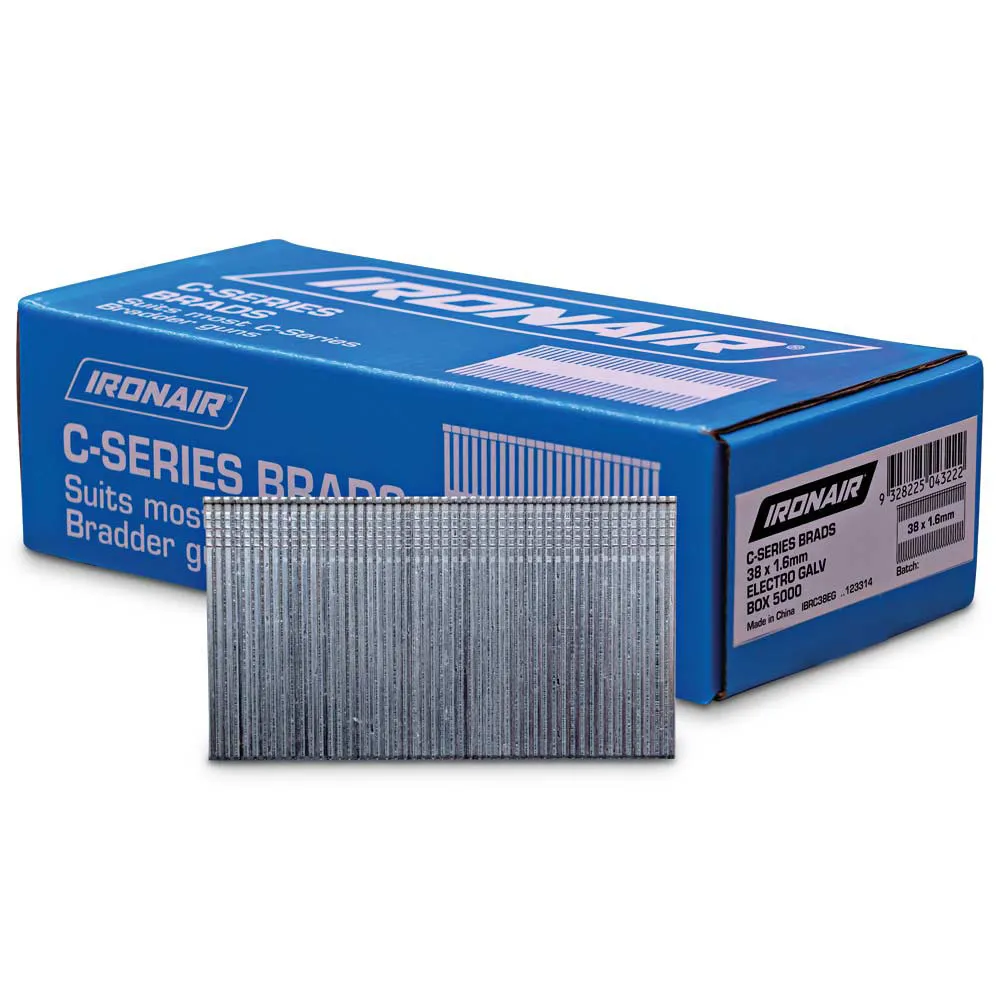 IRONAIR 38 X 1.6mm 5000box Nail Brad C IBRC38EG