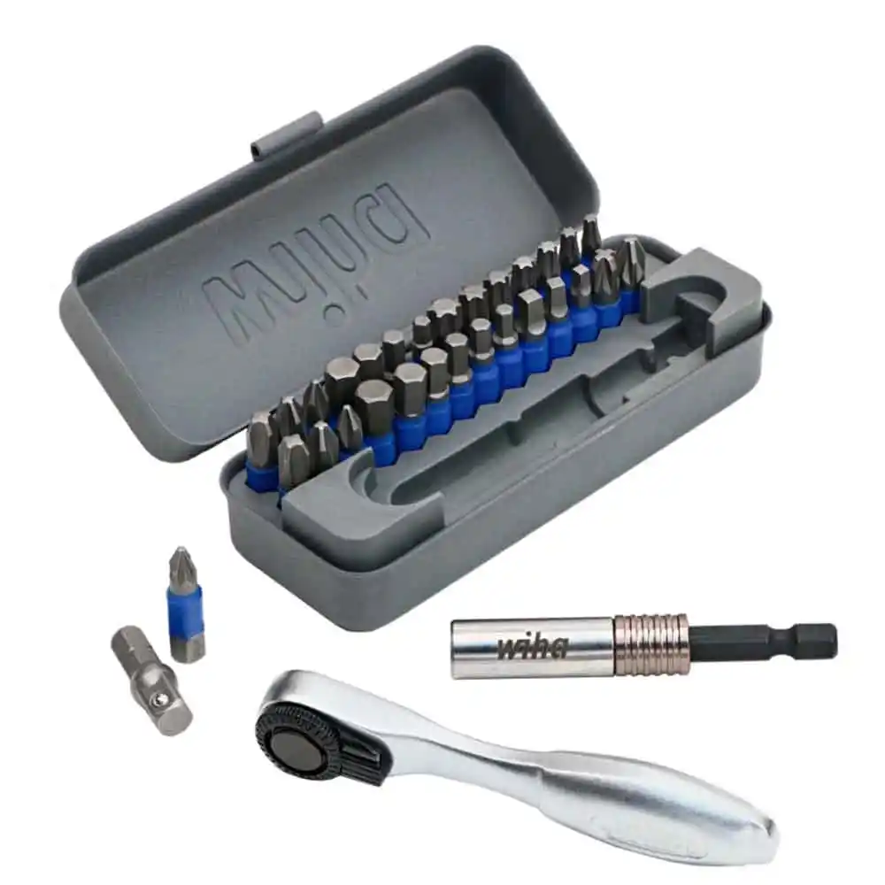 WIHA 1/4" Offset Ratchet & Screwdriver Set - 32 Piece 76889