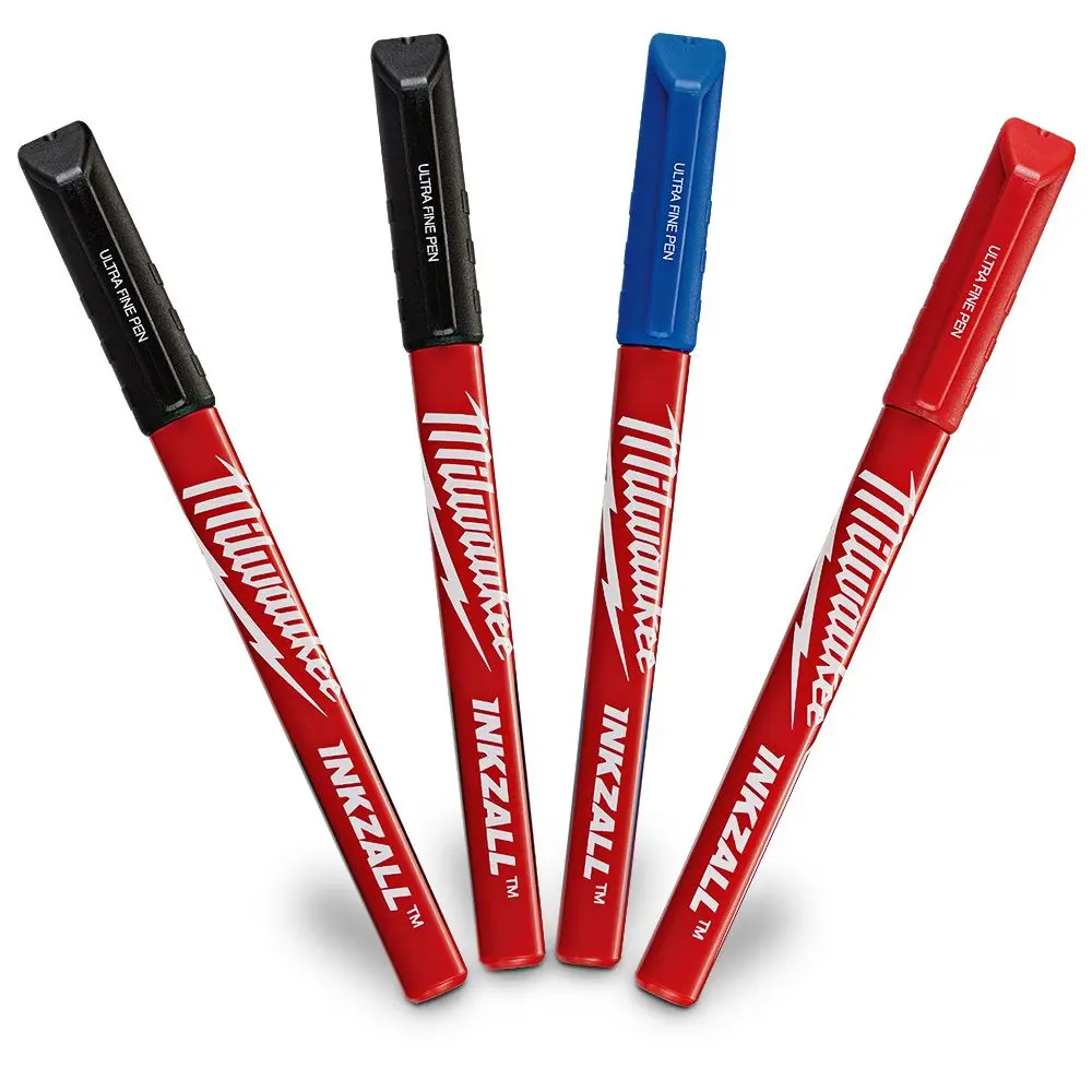 MILWAUKEE INKZALL Colour Ultra Fine Point Pen 4 Pk 48223165