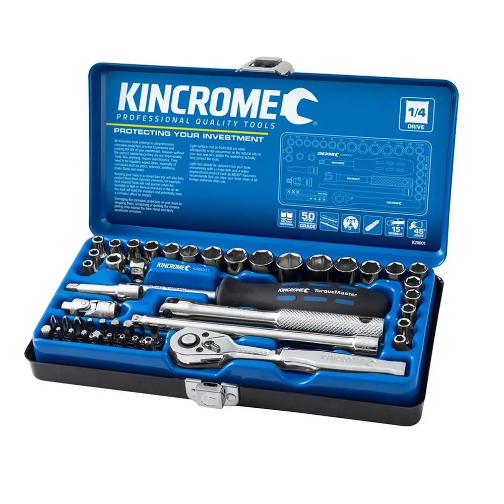 KINCROME 48 Piece 1/4" Drive Metric & Imperial Socket Set K28001