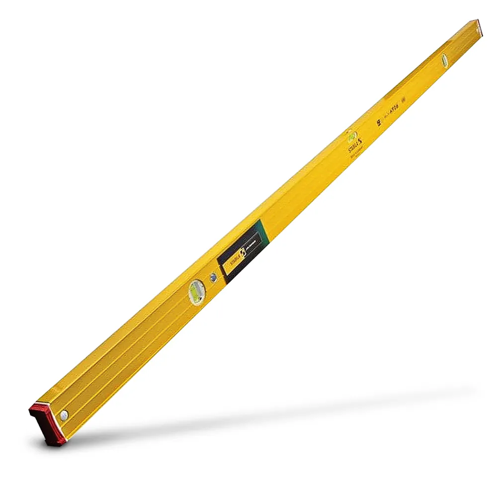 STABILA 1800mm Box Frame Ribbed Level 3 Vial Trade with Non Slip End Caps 96-2/180