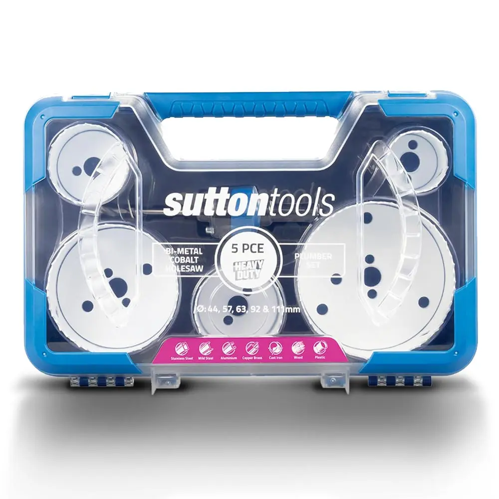 SUTTON 5 Pce Bi-Metal Holesaw Plumber Set - Cobalt H125BM7
