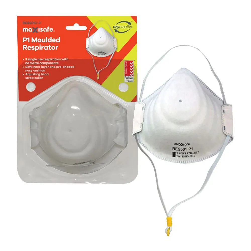 MAXISAFE P1 Moulded Respirator Mask - 3 Pack RES501C-3