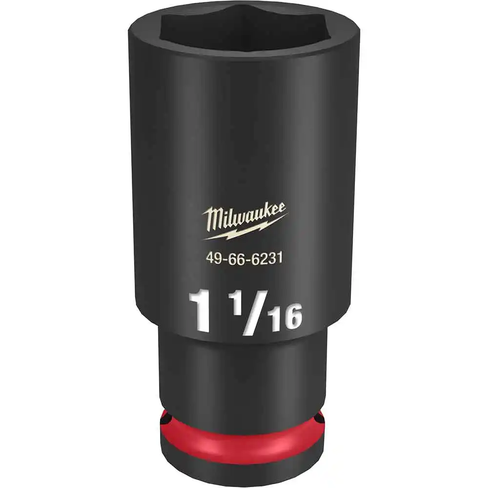 MILWAUKEE SHOCKWAVE 1/2" Drive 1-1/16" Deep 6 Point Impact Socket 49666231