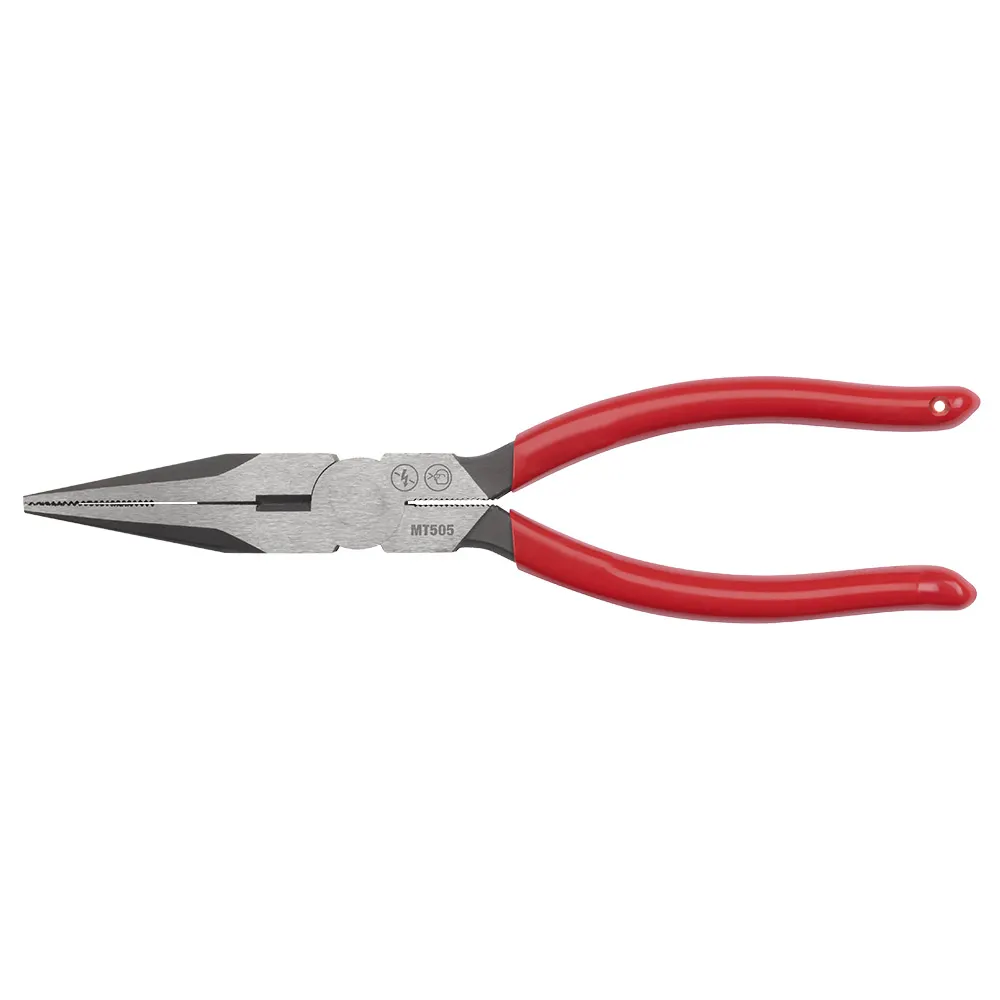 MILWAUKEE 203mm USA Made Plastic Grip Handle Long Nose Plier MT505