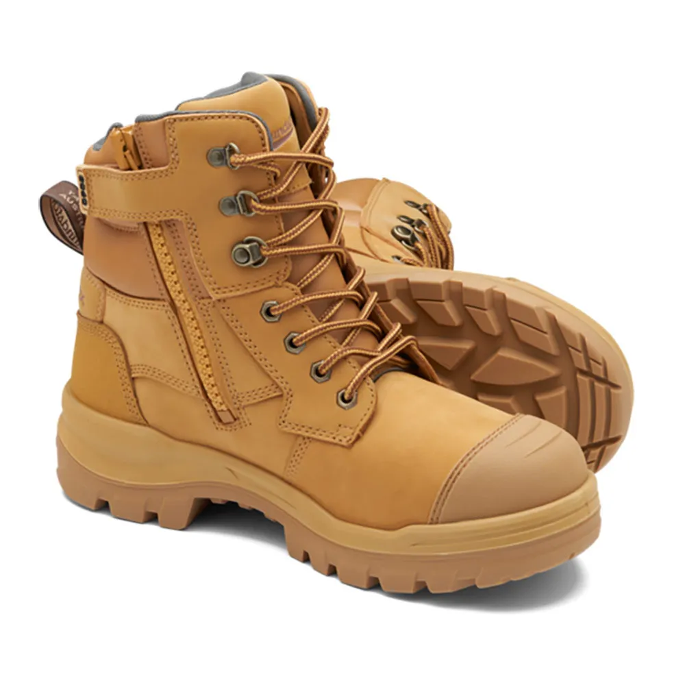 BLUNDSTONE 8060 RotoFlex Wheat Nubuck TPU 150mm Zip Sided Safety Boot