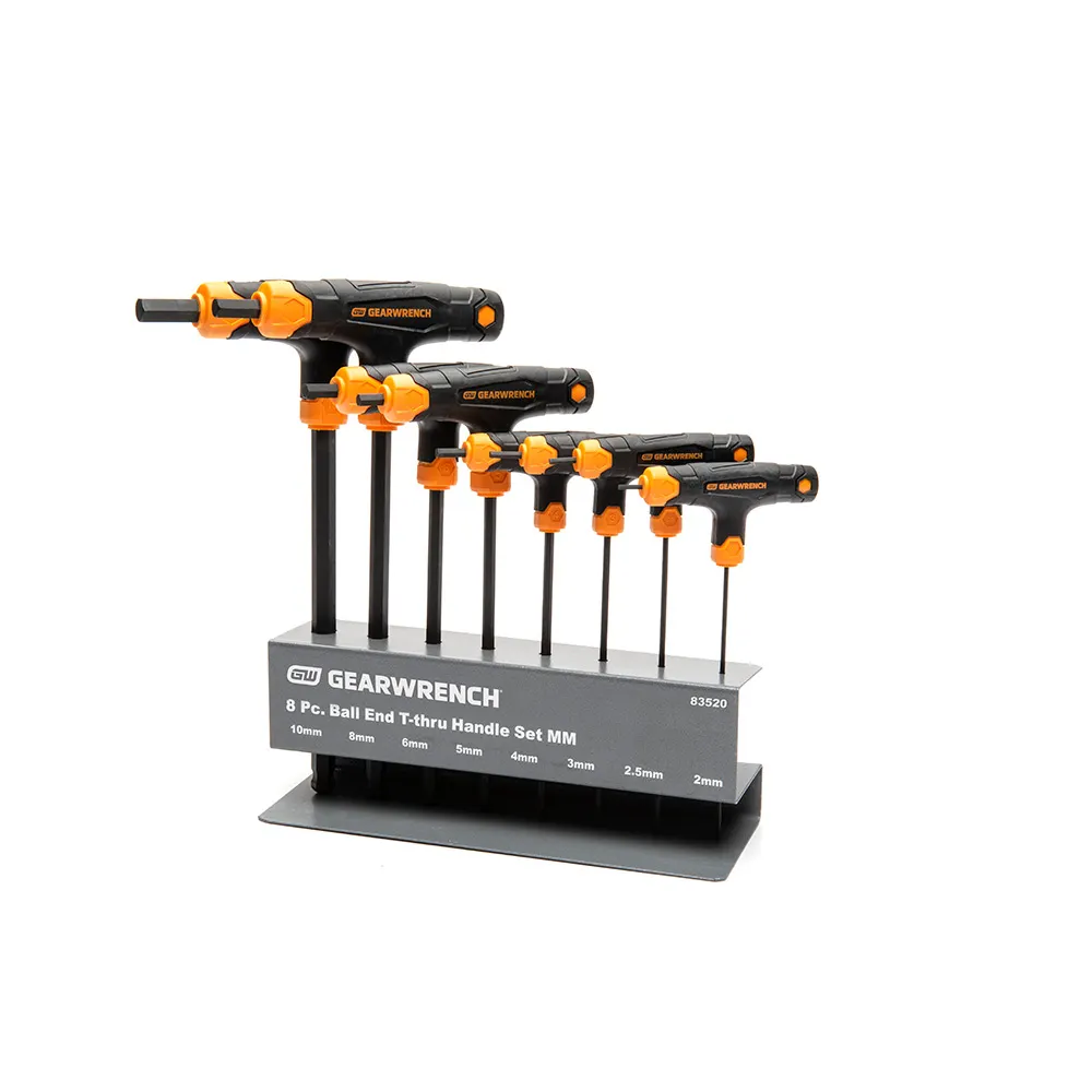 GEARWRENCH 2-10mm T-Handle Met B/End Hex Key Set - 8 Piece 83520