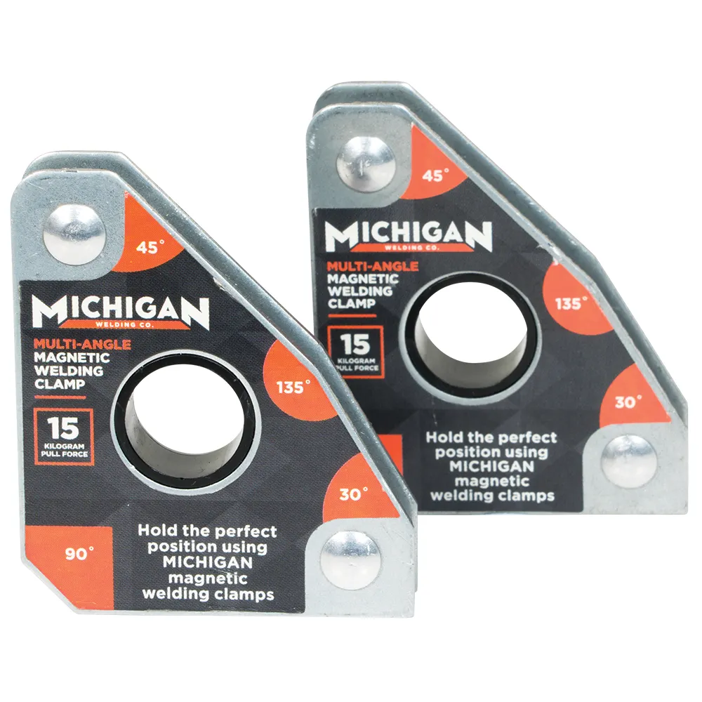 MICHIGAN Multi-Angle 15kgf 2 Pack Magnetic Welding Clamp MMAGMUL152