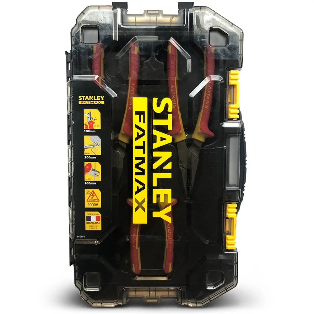 STANLEY FATMAX 3 Piece VDE 1000V Plier Set 84-011-S