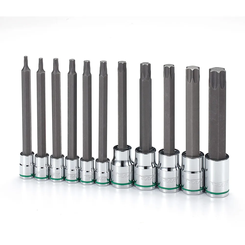 TTI 11 Piece 1/4inch & 3/8inch Dr Torx Inhex Socket Set TIHVS111