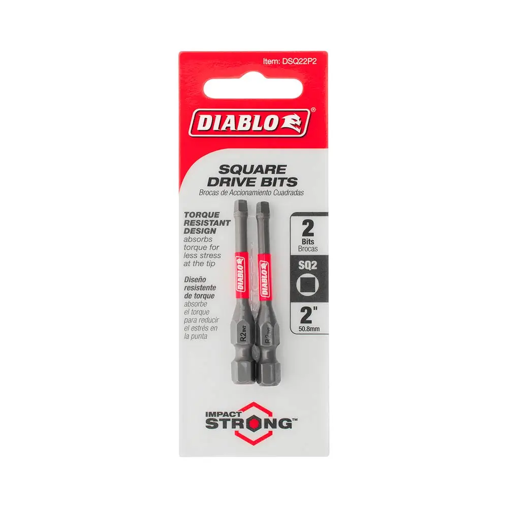 DIABLO SQ2 50mm Power Screwdriver Bit - 2 Piece 2608F03281