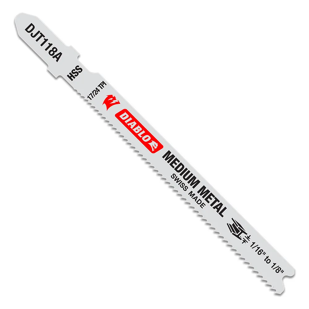 DIABLO 92mm High Speed Steel Jig Saw Blade For Medium Metal 1.5-3mm 5 Piece 2608F02260