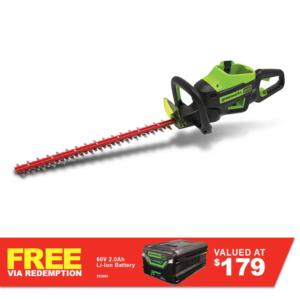 GREENWORKS 60v 66cm Hedge Trimmer Skin 2205807AU
