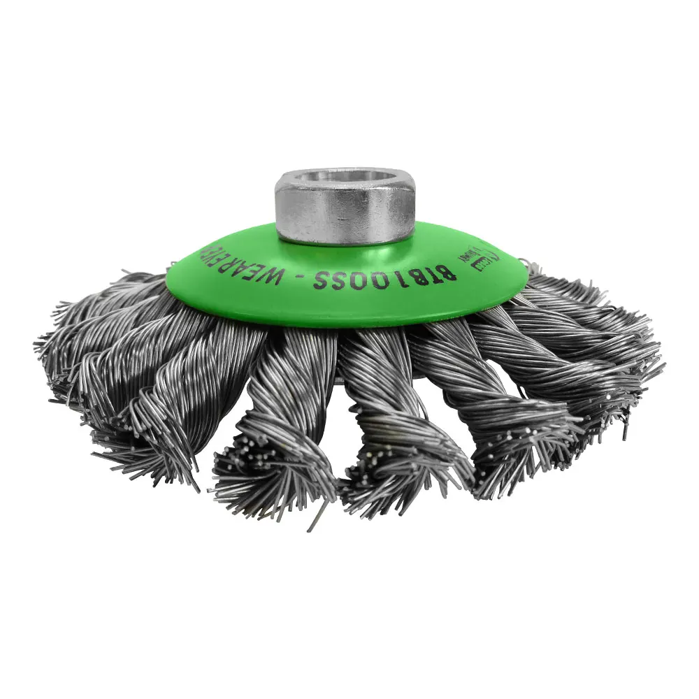 JOSCO BRUMBY 100mm Twistknot Bevel Brush Stainless Steel BTB100SS