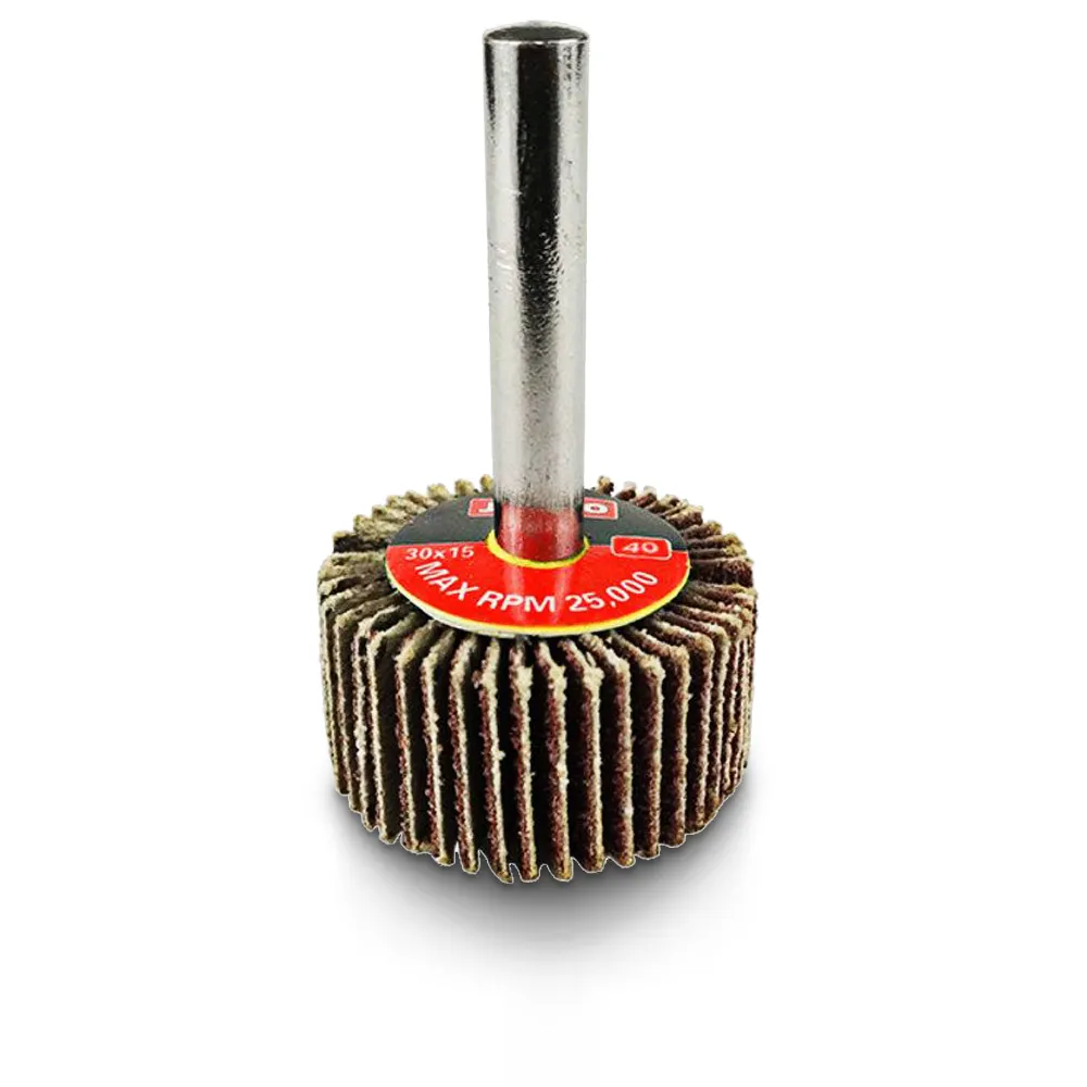 JOSCO 30 x 15mm 40-Grit Mounted Flap Wheel