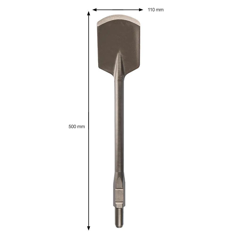 DETROIT 110 x 500mm 30mm-Hex Rounded Clay Spade