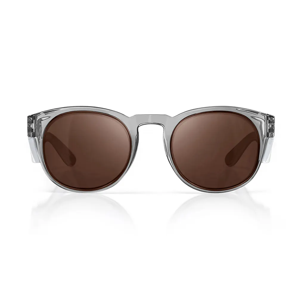 SAFESTYLE Cruisers Graphite Frame Brown Polarised Lens Safety Glasses CRGBRP100