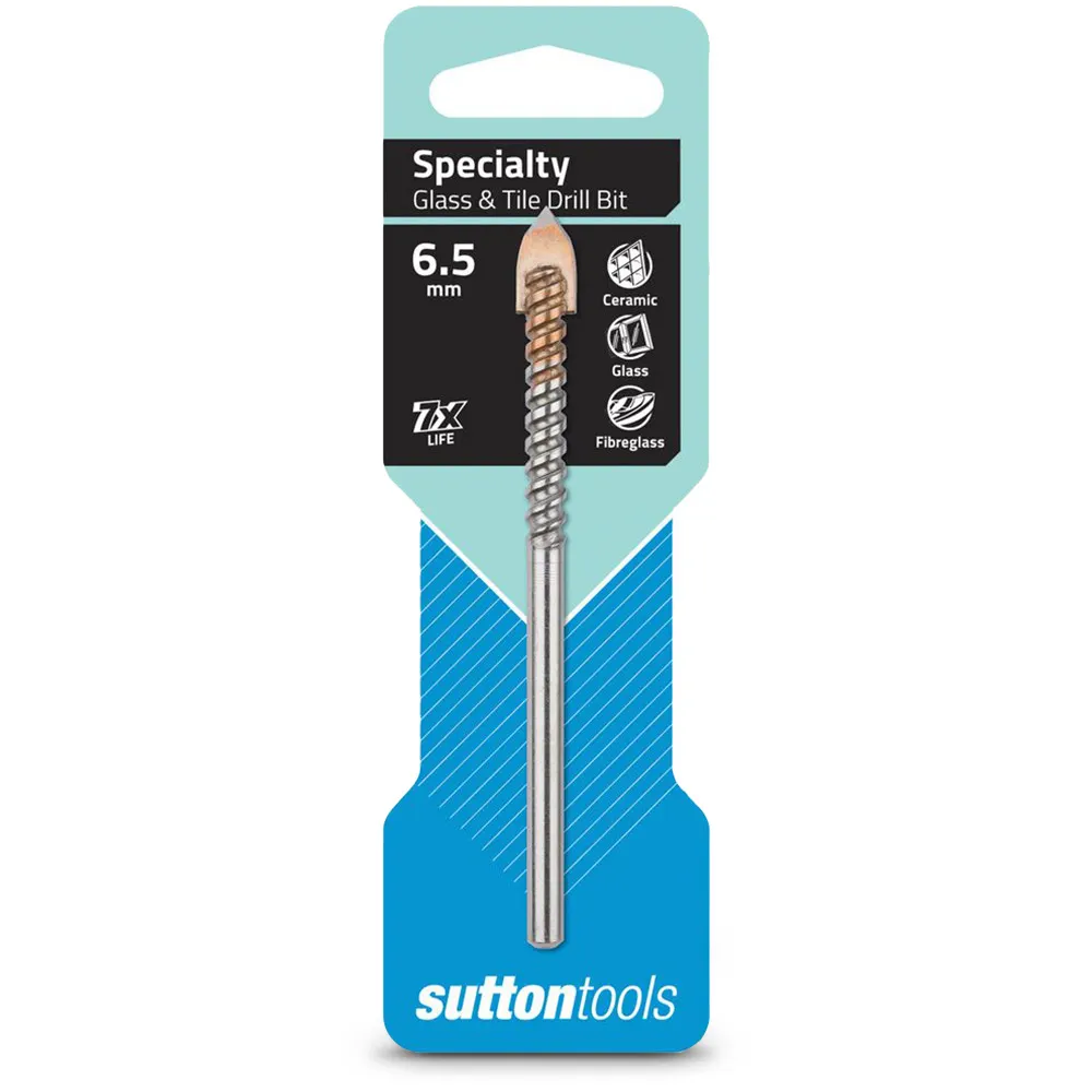 SUTTON 6.5 x 100mm TCT Glass & Tile Drill Bit
