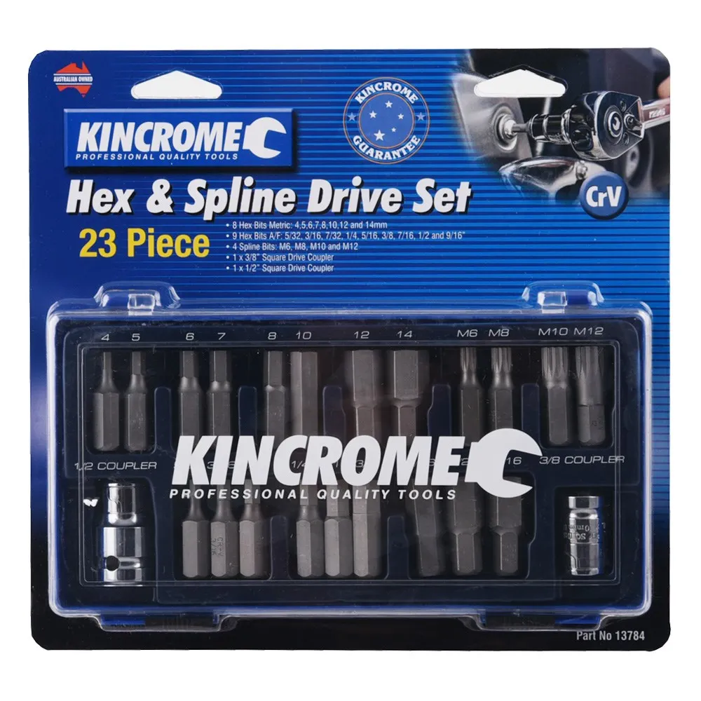 KINCROME 23pc 1/2inch Hex & Spline Drive Set 13784